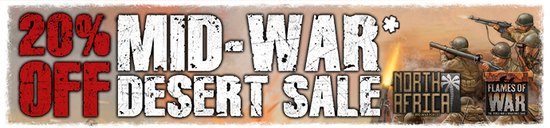 Mid-War Desert Sale – 20% Off – Ends 26th of March