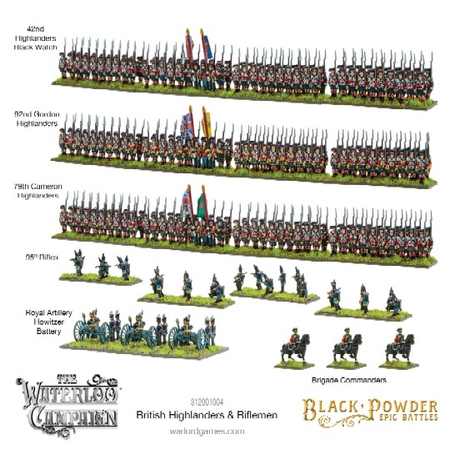 BLACK POWDER EPIC BATTLES: Waterloo British Highlanders & Riflemen