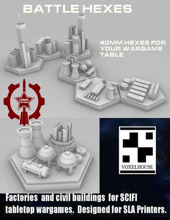 Sci-Fi Wargame Hexes – Set I