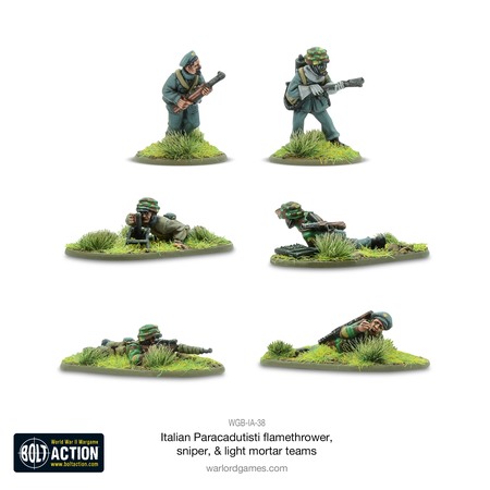 Paracadutisti Flamethrower, Sniper & Light Mortar Teams