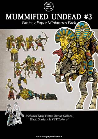 Mummified Undead Set #3 – Paper Miniatures