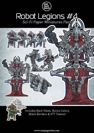 Robot Legions Set #4 – Paper Miniatures