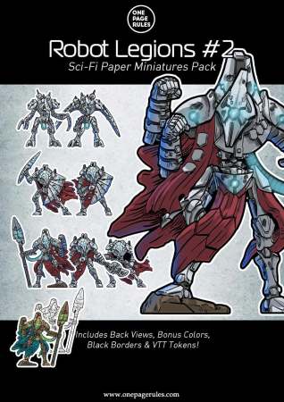 Robot Legions Set #2 – Paper Miniatures