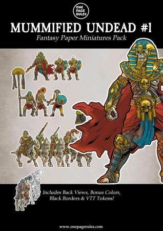 Mummified Undead Set #1 – Paper Miniatures