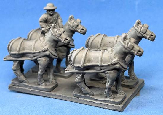 Union mule team for supply wagon