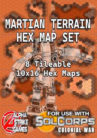 Martian Terrain Hex Map Set