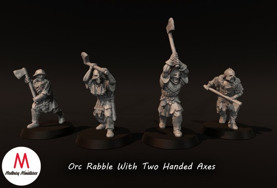 Orc Rabble With Two Handed Axes