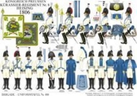 Plate 408: Kingdom of Prussia: Cuirassier Regiment No. 8 Heising 1806