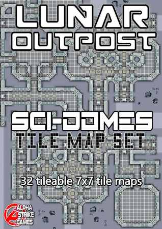 Lunar Outpost Sci-Domes Tile Map Set