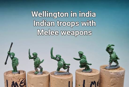 Indian troops with melee weapons