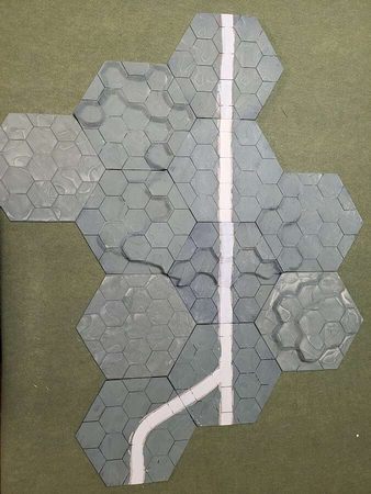 HexTile: Hill and Road Terrain Boards