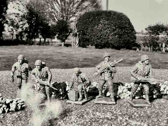 U.S. GI Squad on the Move, Bring Your Own Mud!