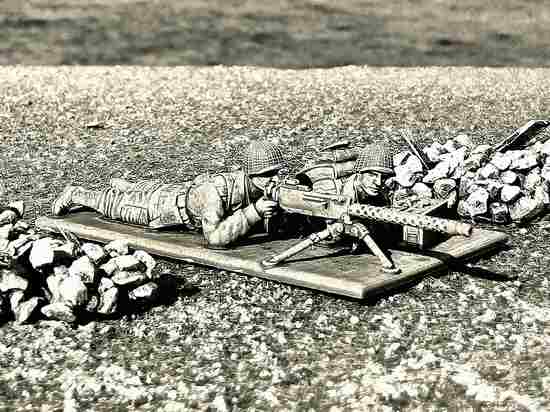 Command Group Officer, NCO & Radio, Shouting Orders & Calling in Support