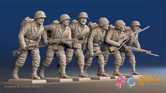 Advancing Riflemen, Classic Poses, Crisp Detail