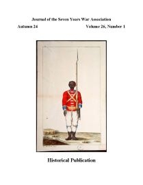 Journal of the Seven Years War Association: Issue 26.1