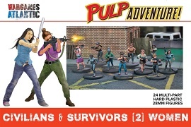  PULP ADVENTURE: Civilians and Survivors (2), Women 28mm Figures