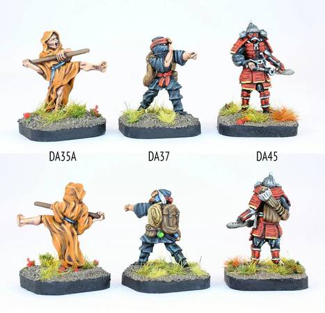 Monk, ninja and samurai