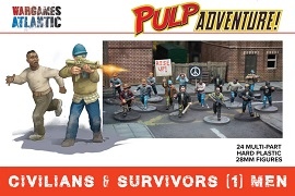  PULP ADVENTURE: Civilians and Survivors (1), Men 28mm Figures