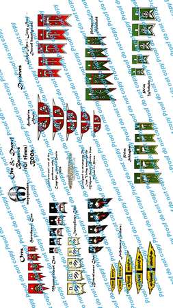 Orc & Dwarf Banners for 10-15mm Miniatures