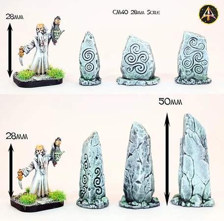 Cromlech Standing Stones size comparison
