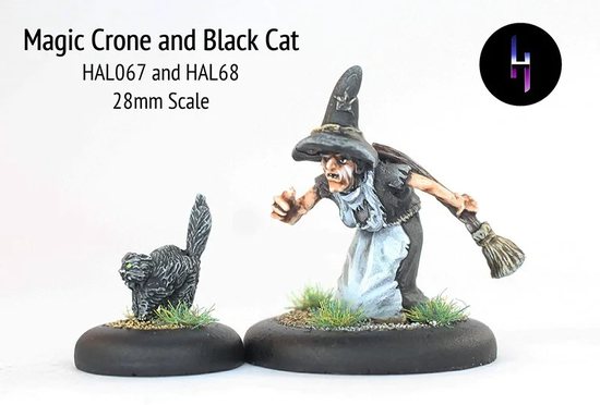 Magic Crone and Black Cat
