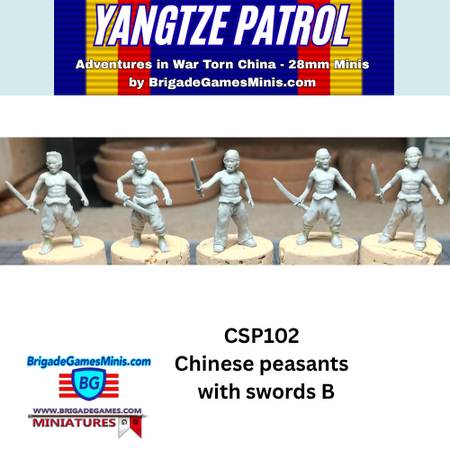 Chinese Peasants With Swords B