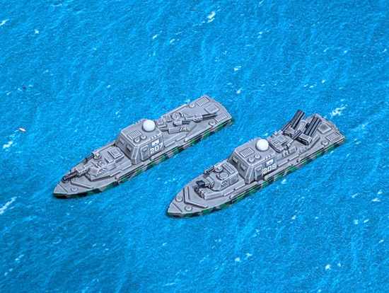 BKRL River Gunboat (l) and Fire Support Boat (r)