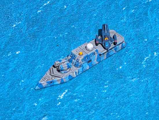 Warramunga with embarked Angelshark VTOL