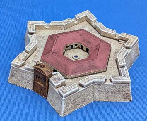 1:700 scale model of a 6-pointed star-shaped fortress