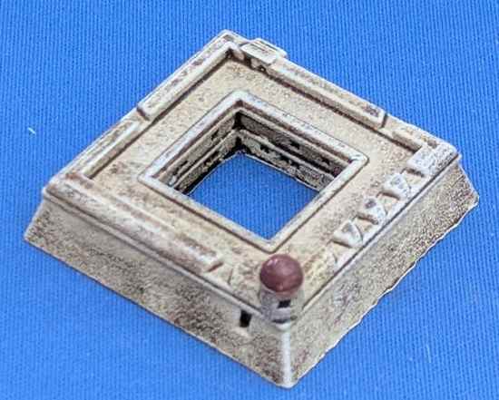 1:700 scale model of a small, square fortress