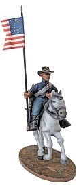  DEAD MAN'S HAND: Mounted Guidon Bearer 28mm Miniature