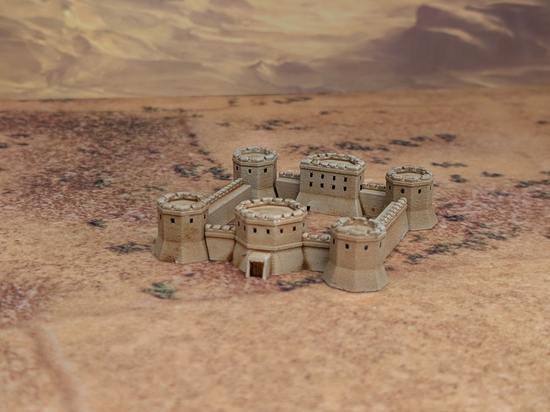 Model of a small Syrtian fort on Mars