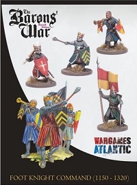  THE BARONS WAR: Foot Knight Command (1150-1320) 28mm Miniatures
