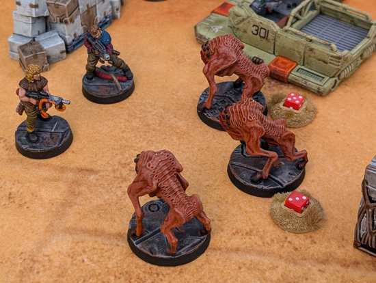 Dice holders in action
