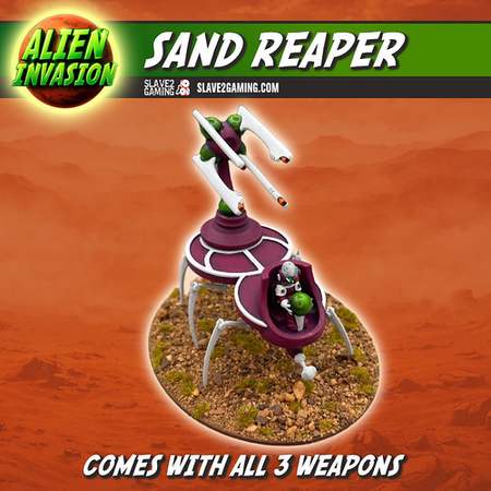 Sand Reaper with quad-barrel particle rail cannon