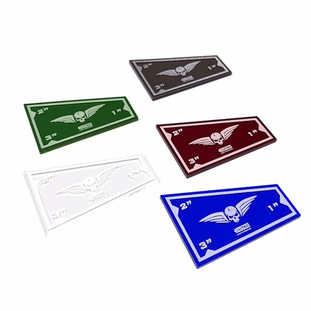 Combat Gauge shown in all five colors: clear, translucent blue, green, red, and grey