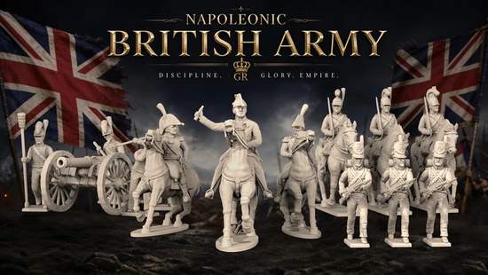British Napoleonic army header artwork from the new website