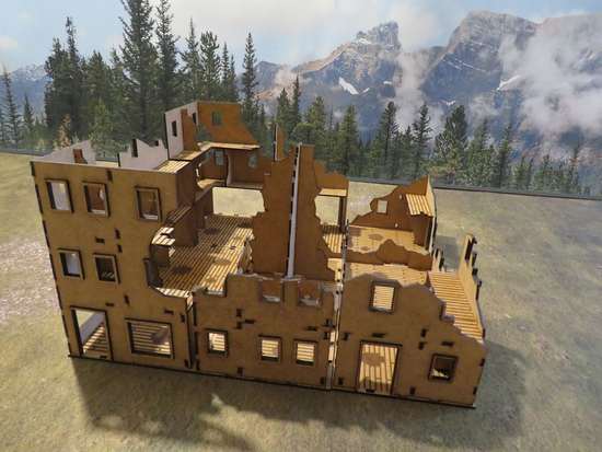 Destroyed City block