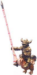 Goblin Knight with vertical lance