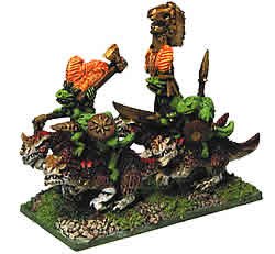 Saurus Cold One Riders for the Lizardmen Warmaster army