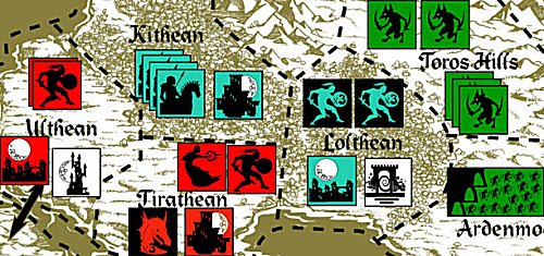 Section of the campaign system's gameboard