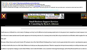 Cached version of the page at google.com