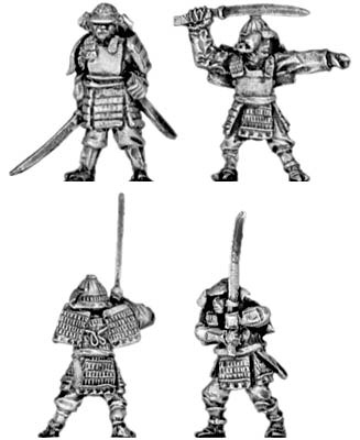 300SAM06 - Samurai in heavy armour with katana (4 variants)