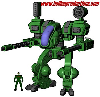 The Dictator resin kit will stand just under 6 inches tall...that's a lot of destruction!