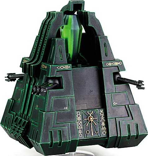 Monolith plastic kit assembled: The front door panel slides upwards to reveal the Necron teleportation portal