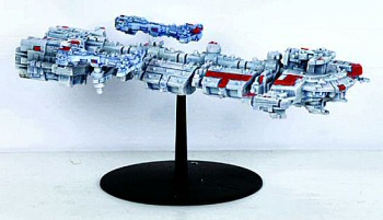 Tau battleship with escort vessel