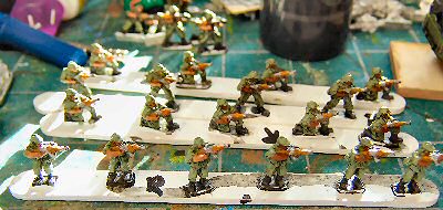 Peter Pig 15mm AK47 regulars on popsicle sticks