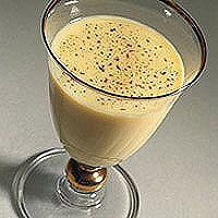 Glass of eggnog