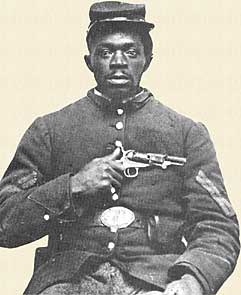 Unidentified black soldier in the American Civil War
