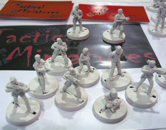 Some of the Tactical Miniatures' police and hostage figures donated to the effort